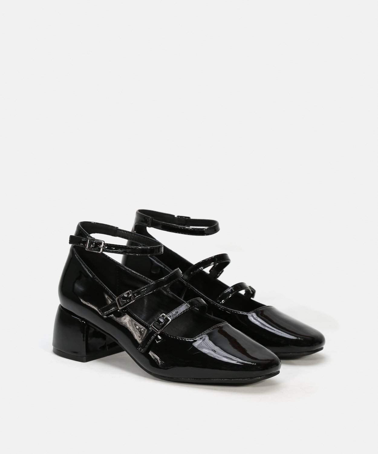 Zapatos tac&oacute;n doble hebilla image number null